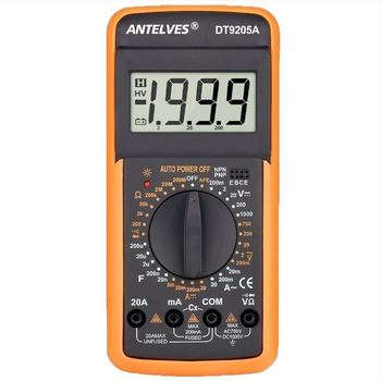 ANTELVES мултиметър с антиизгаряща защита, цифрова висока точност и автоматично изключване, за домашна, студентска и професионална употреба, CE сертифициран