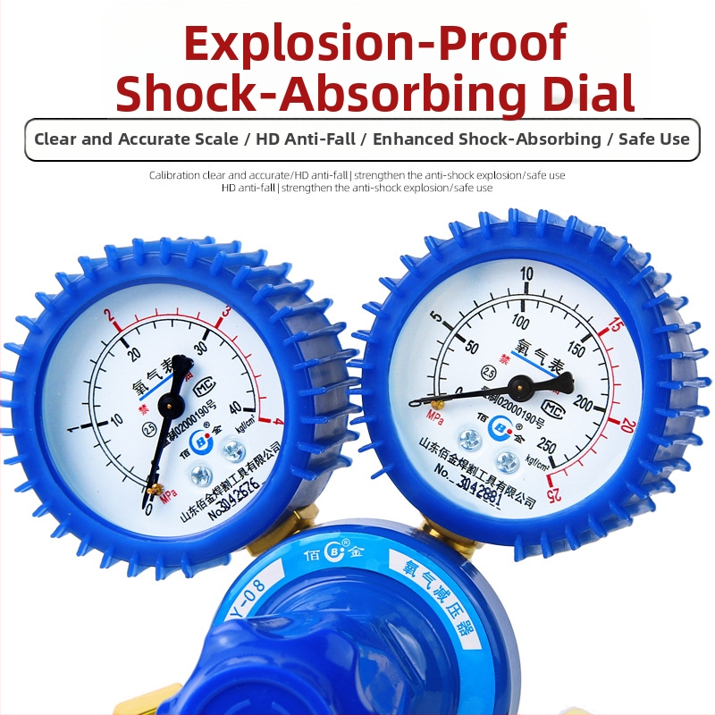 Ψηφιακό πιεσόμετρο YQY-08, ανθεκτικό σε κραδασμούς, κατάλληλο για φιάλες οξυγόνου/αιθυλενίου/προπανίου· εύρος μέτρησης 25, ακρίβεια 1, μέσο: οξυγόνο/αιθυλένιο/προπάνιο