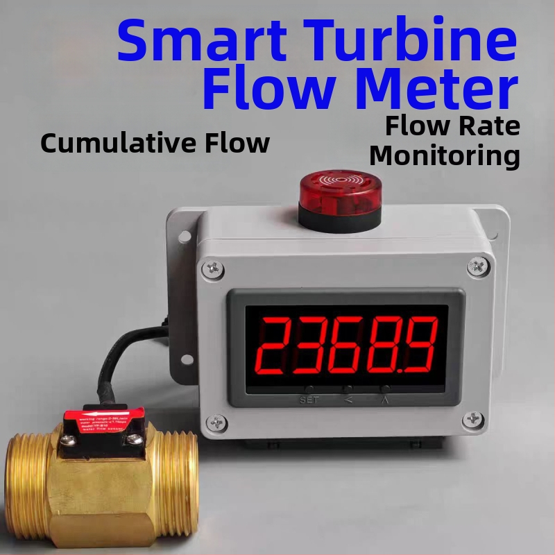 Alarm vody a detektor prúdu pre kvapaliny v potrubí, rozsah merania 36–4200 L/h