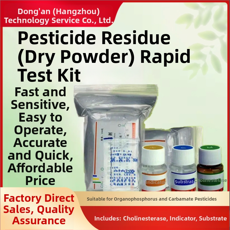 Detektor zvyškov pesticídov zo suchého prášku – rýchla detekcia organofosfátových a karbamátových zvyškov vo ovocí a zelenine; model: Pesticide Residue Reagent Dry Powder.