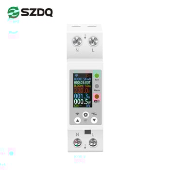 WiFi Tuya Pametni Digitalni Mjerenik Napona i Struje na DIN šinu s Daljinskim Upravljanjem putem Mobitela