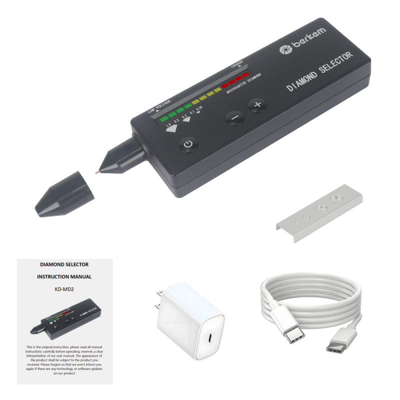 Berkem тестер за диаманти и мозанит – второ поколение, зареждаема писалка-детектор, измерител на топлопроводимостта, идентификация на диаманти и мозанит