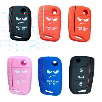Kalat za ključ automobila iz silikona s ispisanom teksturom, kompatibilan s Volkswagen Golf 7, Tiguan i Lavida, proizvodnja epoksidnim lijevanjem i oblikovanjem, Kapu