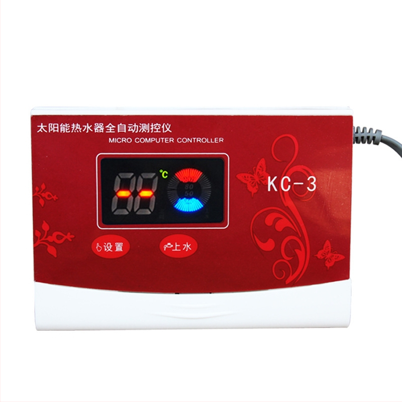 Solárny ovládač zásobovania vodou pre ohrev solárny s LCD displejom pre teplotu vody a hladinu vody, model KC-3