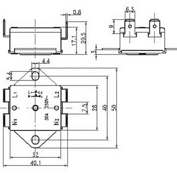 KSD305, KSD308, KSD306 θερμοστάτες υψηρού ρεύματος; 60A για το KSD305, 250V, σήμα εξόδου 3600