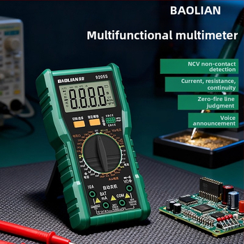 Baolian Мултиметър с висока прецизност, цифров дисплей, безконтактно измерване, защита от изгаряне, многофункционален инструмент за електротехници