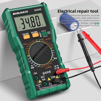 Baolian Мултиметър с висока прецизност, цифров дисплей, безконтактно измерване, защита от изгаряне, многофункционален инструмент за електротехници