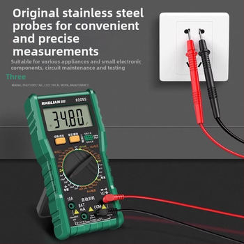 Baolian Мултиметър с висока прецизност, цифров дисплей, безконтактно измерване, защита от изгаряне, многофункционален инструмент за електротехници