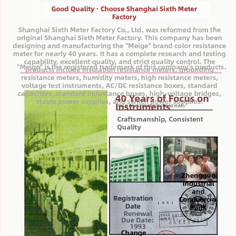 Meige Brand ZC-8 Măsurător de rezistență pentru împământare, manual, 1000 Ω, tip instrument cu indicator