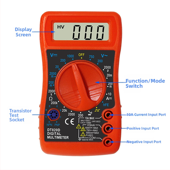 DT820D Mini Digitálny Multimeter WHDZ, CE Certifikát, Nie je Importovaný