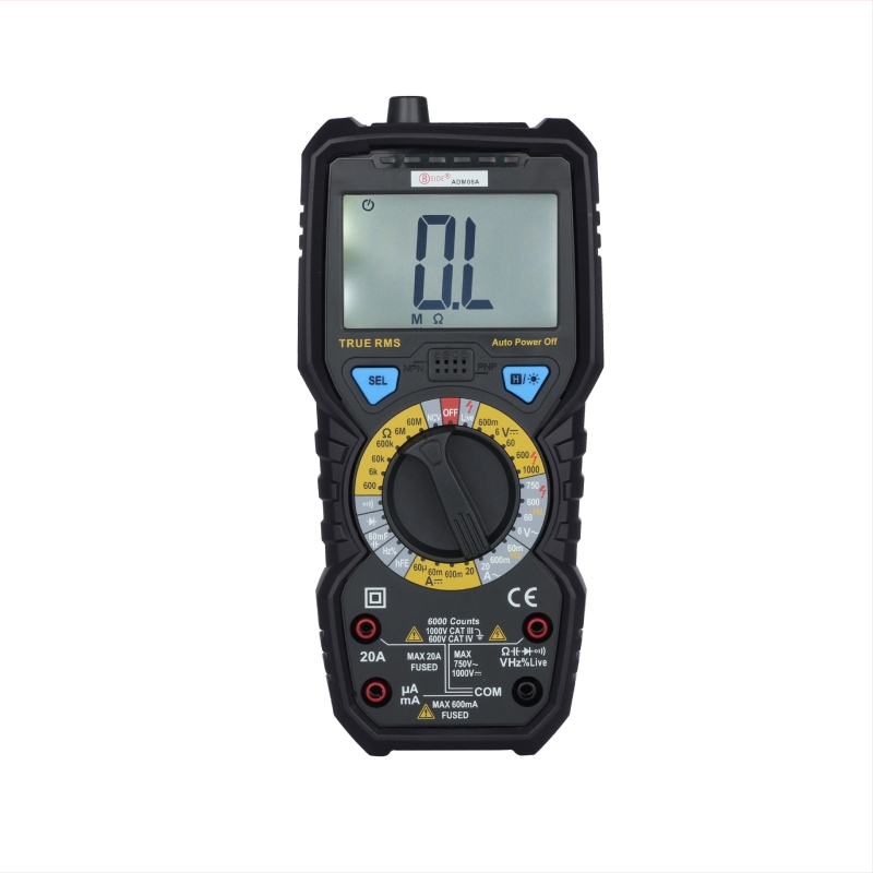 BSIDE ADM08A digitálny multimeter, 6000-count displej, CAT III 1000V CAT IV 600V, meranie AC/DC napätia a prúdu, odpor, kapacita
