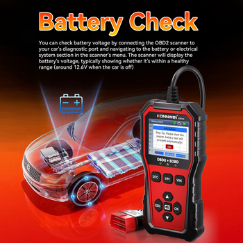 Konnwei KW340 OBD2 automobilен диагностичен скенер за двигател, -20°C до 60°C, различни модели автомобили, CE RoHS FCC сертифициран, персонализация налична