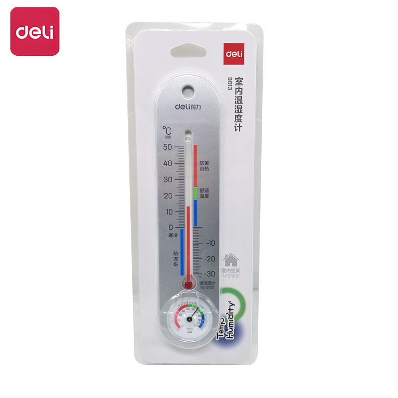 Термометър-хигромер за вътрешна употреба, висока точност, модел 9012, Deli
