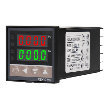 PID контролер за температура с цифров дисплей, Rex-C100/Rex-C400, OMPURON, 220V, панелен монтаж, за нагревателни тръби