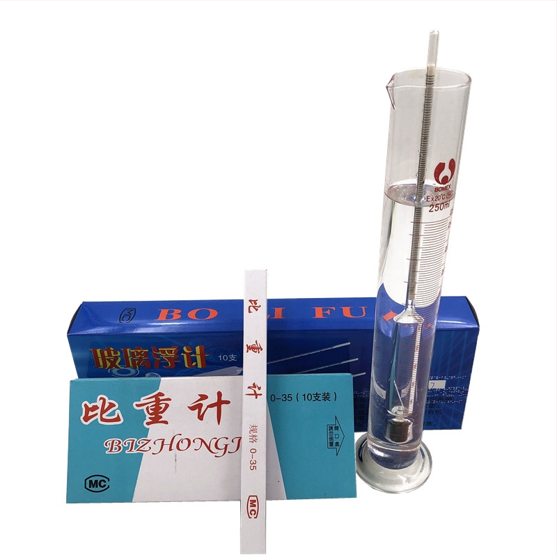 Hydrometer, kvapalinový densitometer, meradlo koncentrácie, meradlo slanosti, Baume hydro-meter, densitometer