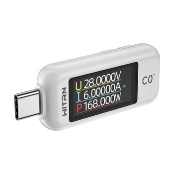 C0Q+ USB Type-C passthrough тестер — PD 3.1 детекция, USB измерване на напрежение и ток, C2 бързо зареждане, 48V