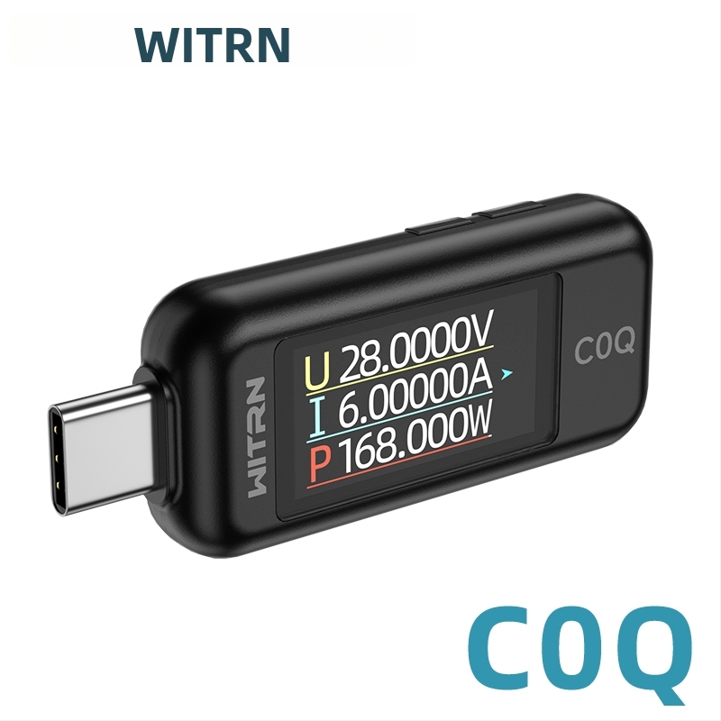 C0Q+ USB Type-C prechodný tester – detekcia PD 3.1, merač napätia a prúdu USB, rýchle nabíjanie C2, 48V