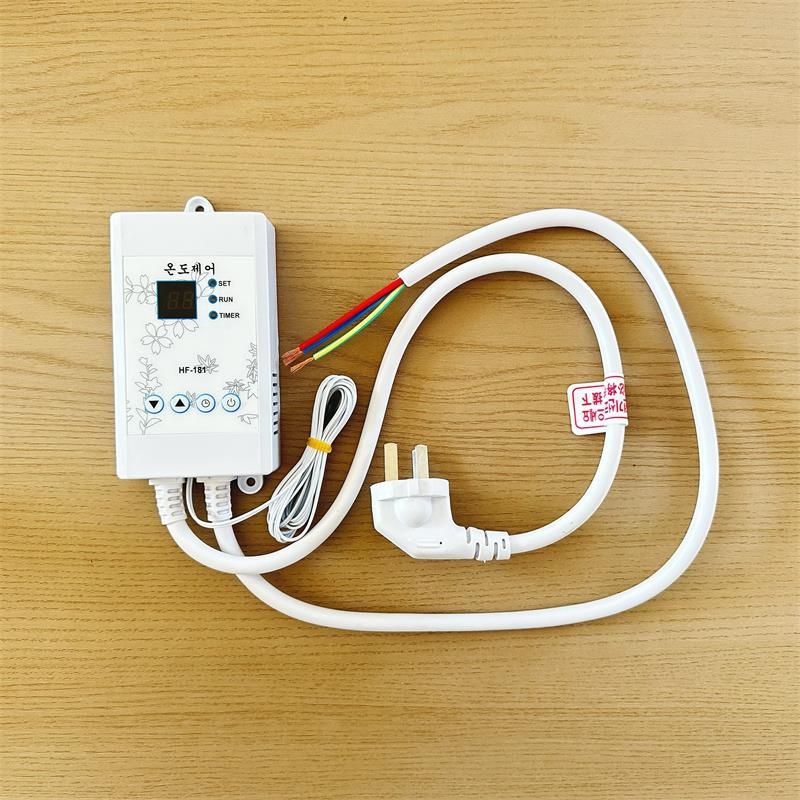 Hőmérséklet-szabályzó elektromos fűtőfilmhez és fűtőlaphoz — kettős vezérlés, csendes működés, időzítő, felületre szerelhető, 220V