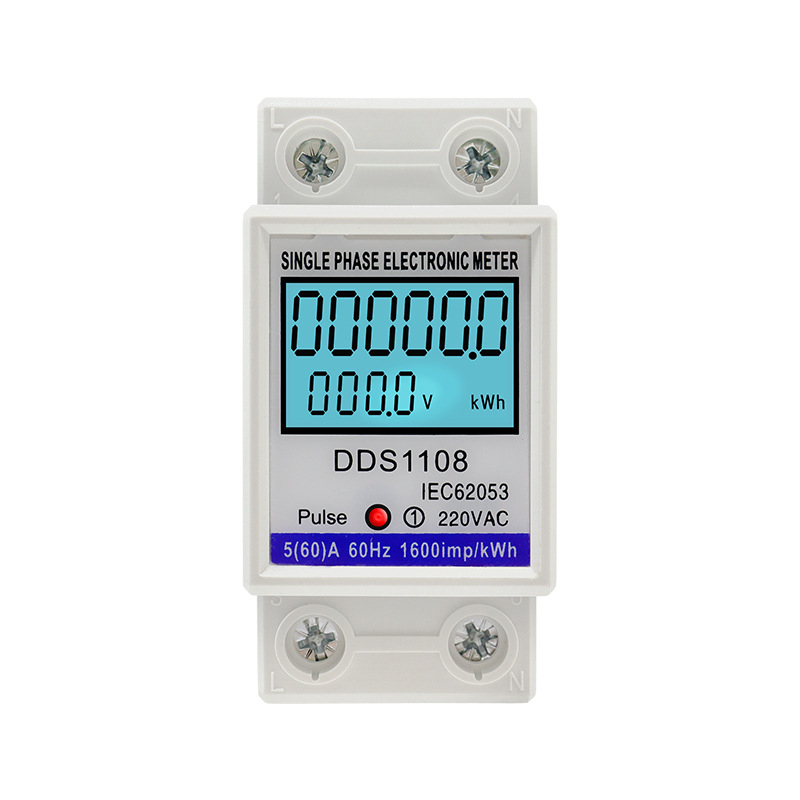 TY DDS1108 μονοφασικός μετρητής ενέργειας για DIN-ράγα, έξυπνη ψηφιακή οθόνη, 220V, 2P, υψηλή ακρίβεια