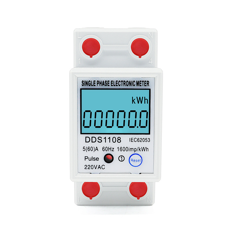 TY DDS1108 μονοφασικός μετρητής ενέργειας για DIN-ράγα, έξυπνη ψηφιακή οθόνη, 220V, 2P, υψηλή ακρίβεια