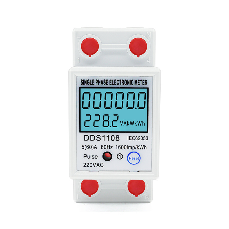 TY DDS1108 μονοφασικός μετρητής ενέργειας για DIN-ράγα, έξυπνη ψηφιακή οθόνη, 220V, 2P, υψηλή ακρίβεια