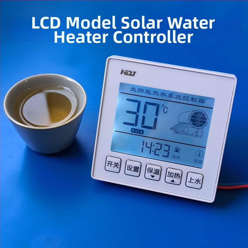 86-typu solárny regulátor pre bojler s LCD displejom, skrytá montáž