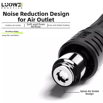 Luowei Hg-01 teplovzdušný pištol – 800W, inteligentný digitálny displej, 4 pamäte teploty, PID riadenie