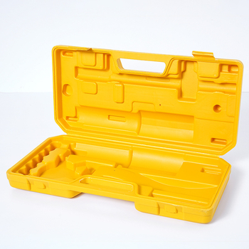 Légfúvással formázott műanyag szerszámtartó, kézben tartható, belső bevonattal, multifunkcionális tároló