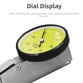 Mechanický dial indikátor 0-10 mm, ukazovacia verzia, presnosť 0,01 mm