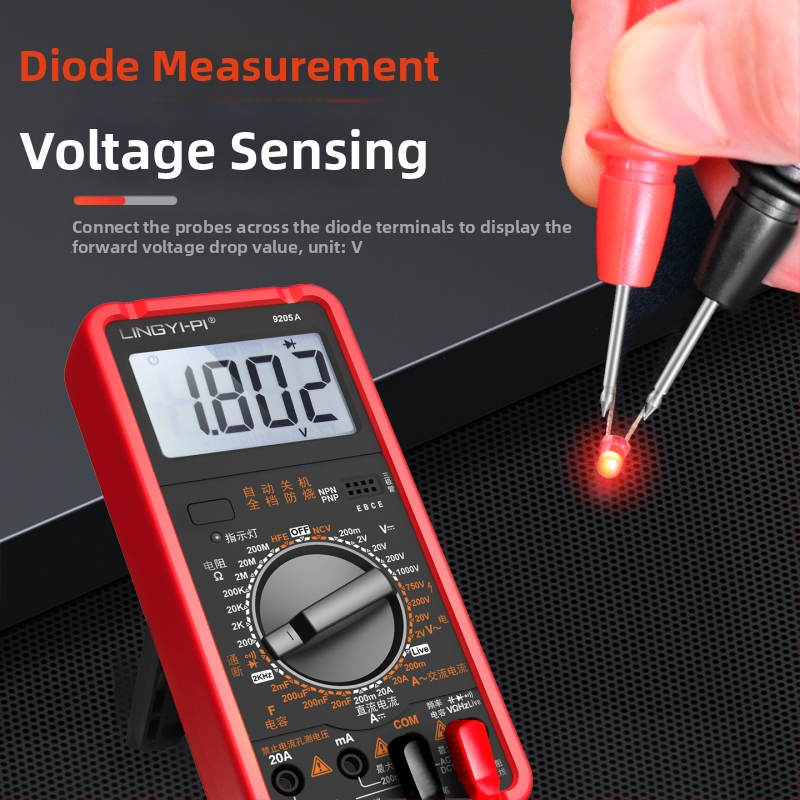 DT9205A Digitálny multimetr s vysokou presnosťou – plne automatický, inteligentný, viacfunkčný, ochrana proti prehriatiu, pre elektrikárov