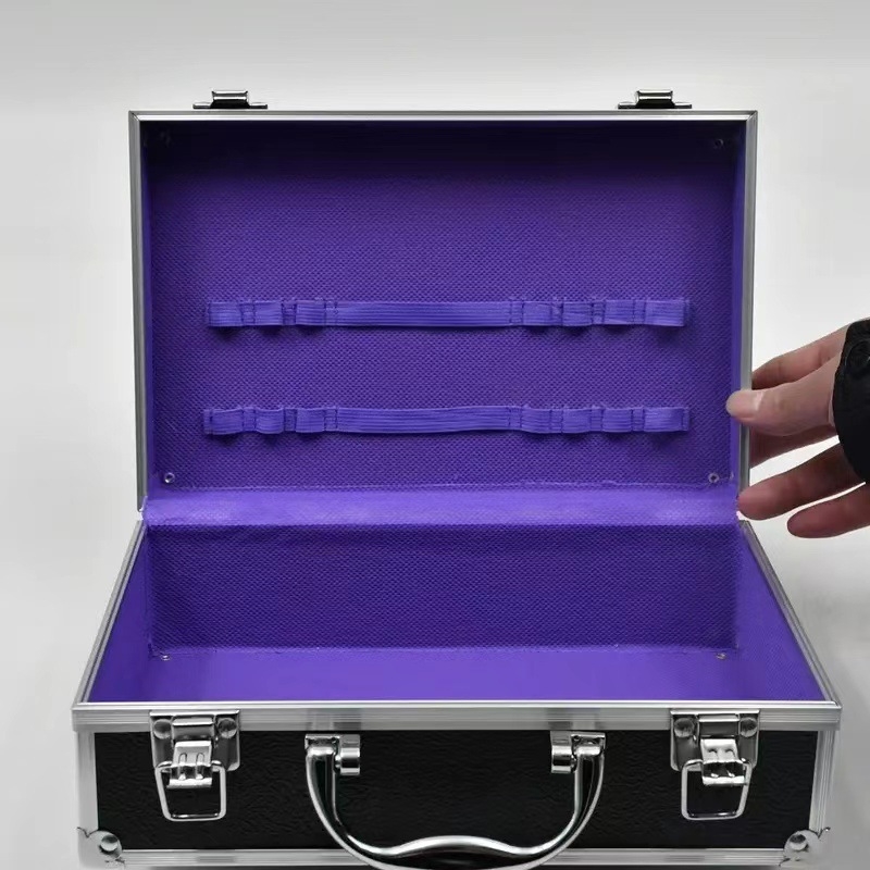 Alumíniumötvözetű szerszámdoboz, bővíthető, multifunkcionális tároló nagy kapacitással