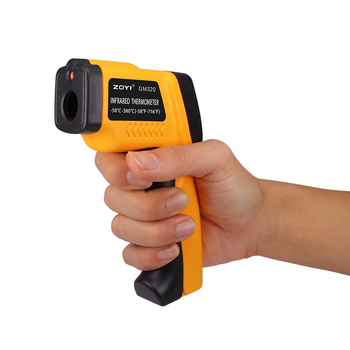 Ръчен лазерен инфрачервен термометър за индустриално измерване на температурата – 5 ms време за реакция, захранван с две AAA батерии