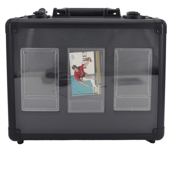 PSA/BGS kártyatartó doboz alumíniumötvözet kerettel, ABS textil + MDF, három rekesz két szinten, hordozó fogantyú, 3,5 kg, Ling yu