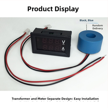 Digitálny merač striedavého napätia, model HKS-AC-V01, rozsah merania 60–500 V, dvojitý displej, kompatibilný s trojfázovými systémami 220/380 V.