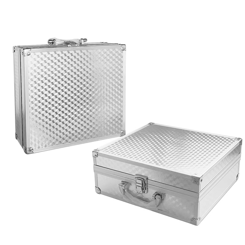 Casetă de unelte din aliaj de aluminiu, cu suprafață ABS, cadru din aluminiu și panou din placă de densitate