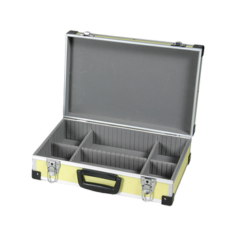 Cutie de unelte portabilă din aliaj de aluminiu, antișoc, set de trei piese pentru depozitare și expunere a echipamentelor