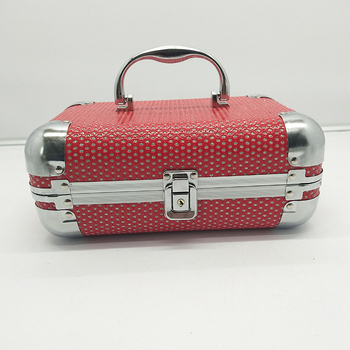 Cutie multifuncțională pentru cosmetic cu interior catifelat, cadru din aliaj de aluminiu, exterior ABS, design portabil, capacitate mare