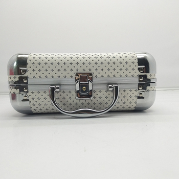 Cutie multifuncțională pentru cosmetic cu interior catifelat, cadru din aliaj de aluminiu, exterior ABS, design portabil, capacitate mare