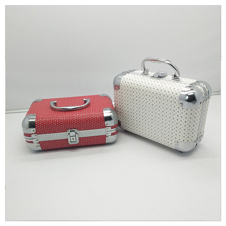 Cutie multifuncțională pentru cosmetic cu interior catifelat, cadru din aliaj de aluminiu, exterior ABS, design portabil, capacitate mare