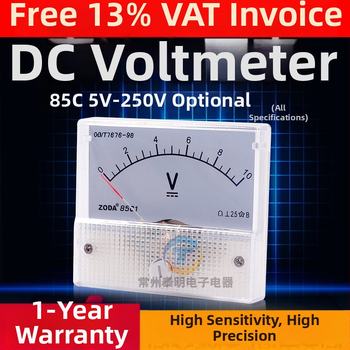 85C1 Analógový voltmeter, viacrozsahový rozsah: 5V, 10V DC, 30V, 50V, 250V