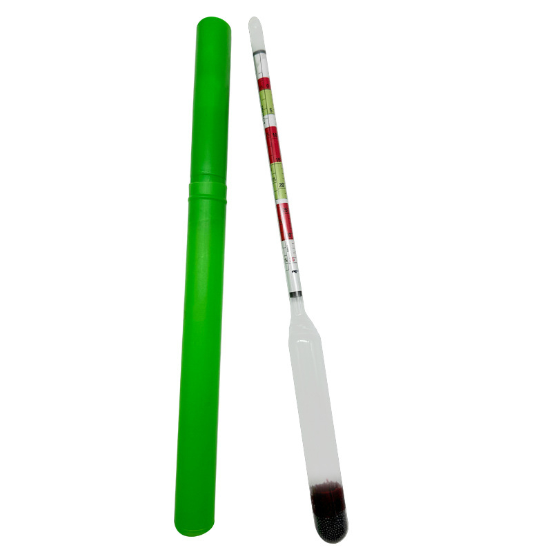 Пивоварен хидромер – измерител на захарност и плътност, американски стил, SG 0,990–1,160, точност 0,002, стъкло, дължина 260 мм