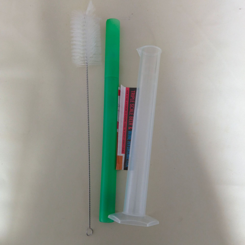 Пивоварен хидромер – измерител на захарност и плътност, американски стил, SG 0,990–1,160, точност 0,002, стъкло, дължина 260 мм