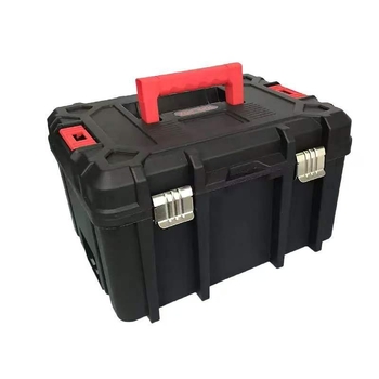 Black Warrior Toolbox Series Kétszintes műanyag szerszámtartó, hordozható villanyszerelő eszköztároló, multifunkcionális