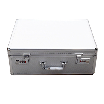 Cutie pentru fișiere din aliaj de aluminiu, încuietoare cu două parole, portabilă — siguranță pentru unelte și echipamente, cutie mare de depozitare multifuncțională.
