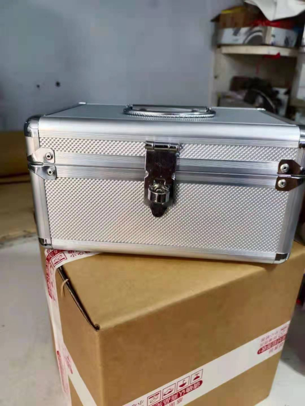 Cutie pentru fișiere din aliaj de aluminiu, încuietoare cu două parole, portabilă — siguranță pentru unelte și echipamente, cutie mare de depozitare multifuncțională.