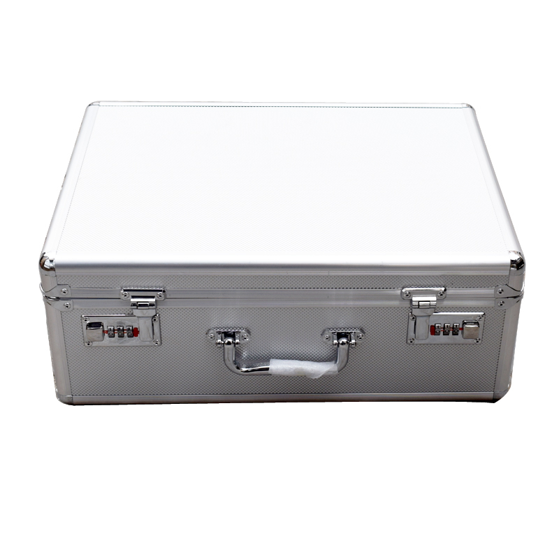 Cutie pentru fișiere din aliaj de aluminiu, încuietoare cu două parole, portabilă — siguranță pentru unelte și echipamente, cutie mare de depozitare multifuncțională.