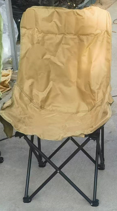 Moon Chair scaun de exterior pliabil – spate înalt, pentru camping și picnic, șezlong pentru plajă – oțel cu carbon înalt, brand Ruichu