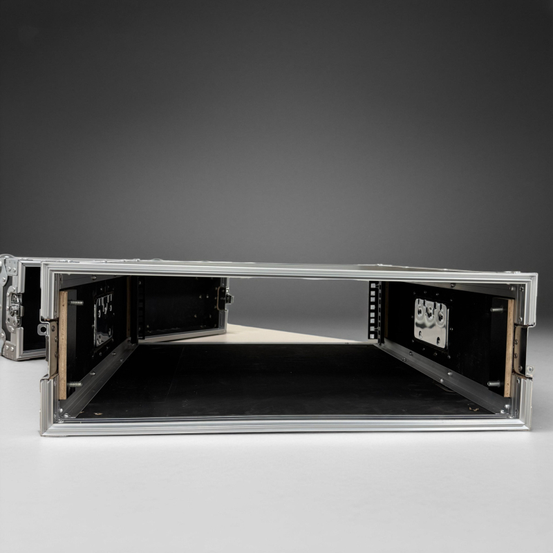 Carcasă zburătoare din aliaj de aluminiu pentru echipamente audio, strat unic, fără roți, rack de amplificator