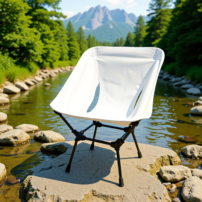Moon Chair εξωτερικού χώρου για κάμπινγκ – ελαφρύ πτυσσόμενο κάθισμα από ανθρακούχο χάλυβα, με προσαρμοσμένη επεξεργασία