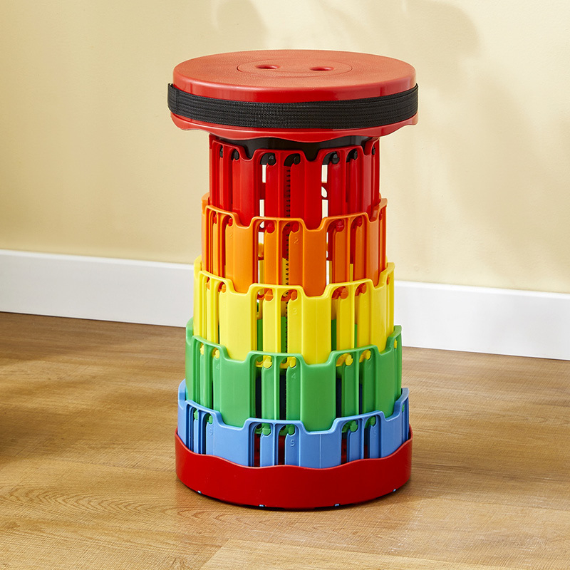 Taburet pliabil de exterior din plastic, design telescopic retractabil, PP material, origine Hebei